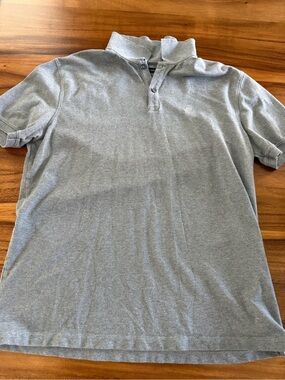 Banana Republic Light Gray Polo Shirt - Short Sleeve Men’s Polo